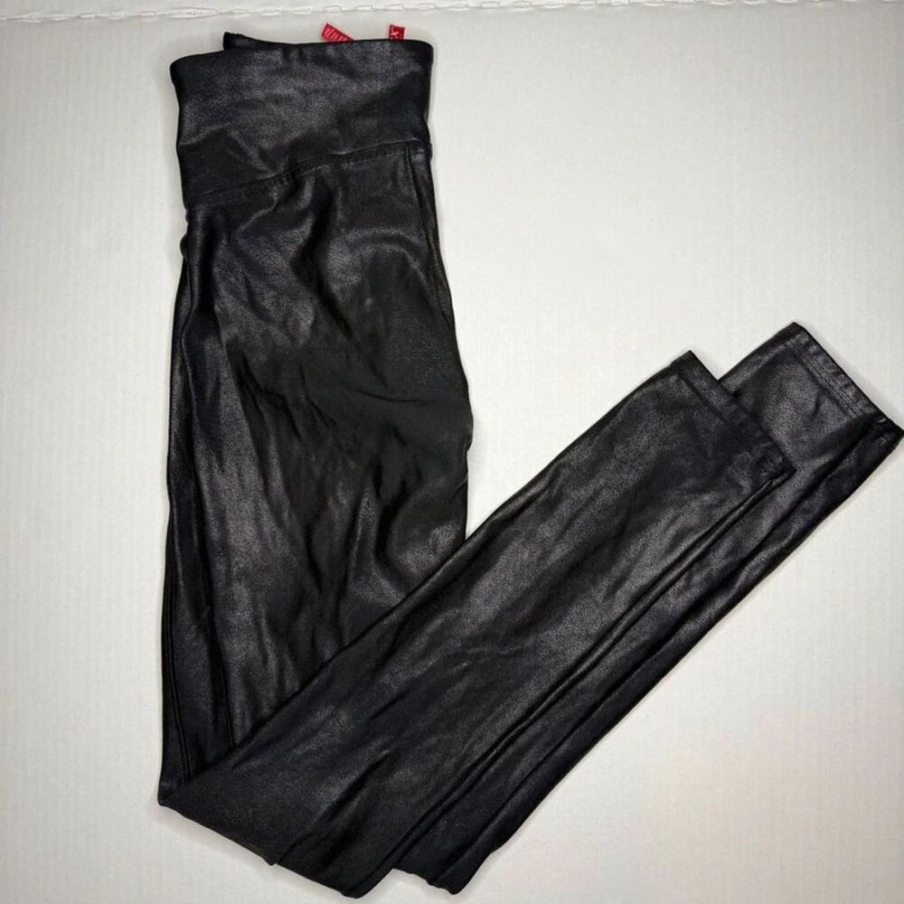 Spanx Women's Faux Leather Leggings - Size XS Petite (XSP) - Picture 1 of 8